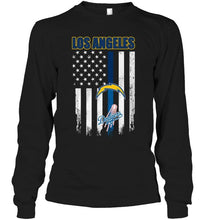 Load image into Gallery viewer, Los Angeles Los Angeles Chargers Los Angeles Dodgers american flag shirt
