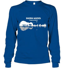 Load image into Gallery viewer, Hakuna matata it means no worries lion king jungle guitar shirt