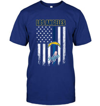 Load image into Gallery viewer, Los Angeles Los Angeles Chargers Los Angeles Dodgers american flag shirt