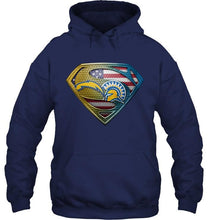 Load image into Gallery viewer, Los Angeles Chargers and San Jose State Spartans superman american flag layer shirt