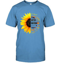 Load image into Gallery viewer, Sunflower I have the best husband ever thank you god White T Shirt