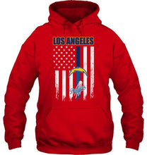 Load image into Gallery viewer, Los Angeles Los Angeles Chargers Los Angeles Dodgers american flag shirt