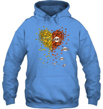 Load image into Gallery viewer, Los Angeles Chargers and San Francisco Giants tiny hearts shaped fan shirt
