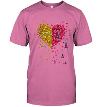 Load image into Gallery viewer, Los Angeles Chargers and Los Angeles Angels tiny hearts shaped fan shirt