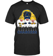 Load image into Gallery viewer, Los Angeles Chargers norway christmas gnomies elves fan t shirt