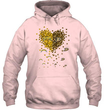 Load image into Gallery viewer, Los Angeles Chargers and Anaheim Ducks tiny hearts shaped fan shirt