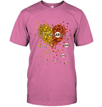 Load image into Gallery viewer, Los Angeles Chargers and San Francisco Giants tiny hearts shaped fan shirt