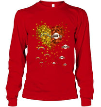 Load image into Gallery viewer, Los Angeles Chargers and San Francisco Giants tiny hearts shaped fan shirt