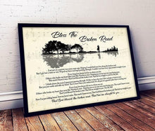 Load image into Gallery viewer, rascal flatts bless the broken road lyrics guitar poster canvas