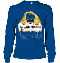 Load image into Gallery viewer, Los Angeles Chargers norway christmas gnomies elves fan t shirt