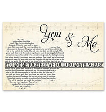 Load image into Gallery viewer, Dave Matthews Band You and me together we could do anything lyric guitar typography poster