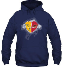 Load image into Gallery viewer, Los Angeles Chargers San Diego State Aztecs love heartbeat ripped shirt