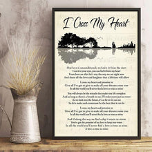 Load image into Gallery viewer, george strait i cross my heart lyric jungle guitar typography poster canvas