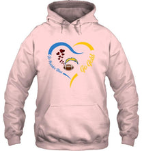 Load image into Gallery viewer, Go Powder blue Go gold Los Angeles Chargers fan heart shirt