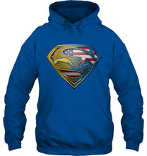 Load image into Gallery viewer, Los Angeles Chargers and Los Angeles Dodgers superman american flag layer shirt