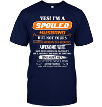 Load image into Gallery viewer, Spoiled husband but not your property of awesome wife born in January T Shirt