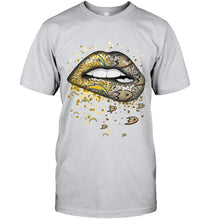 Load image into Gallery viewer, Los Angeles Chargers and Anaheim Ducks glitter pattern sexy lips t shirt