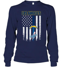 Load image into Gallery viewer, Los Angeles Los Angeles Chargers Los Angeles Dodgers american flag shirt