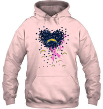 Load image into Gallery viewer, Los Angeles Chargers tiny heart love shaped br east cancer shirt