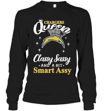 Load image into Gallery viewer, Los Angeles Chargers Queen classy sasy a bit smart asy shirt
