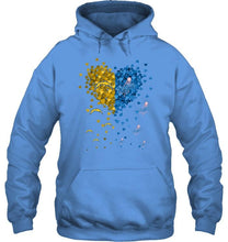 Load image into Gallery viewer, Los Angeles Chargers and Los Angeles Dodgers tiny hearts shaped fan shirt