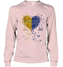 Load image into Gallery viewer, Los Angeles Chargers and California Golden Bears tiny hearts shaped fan shirt