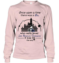 Load image into Gallery viewer, Once upon a time there was girl really loved los angeles chargers it was me mickey disney castle shirt