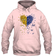 Load image into Gallery viewer, Los Angeles Chargers and California Golden Bears tiny hearts shaped fan shirt