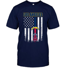 Load image into Gallery viewer, Los Angeles Los Angeles Chargers Los Angeles Angels american flag shirt