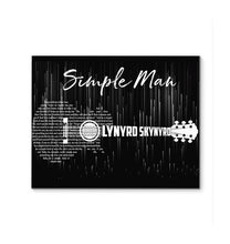 Load image into Gallery viewer, Simple man Lynyrd Skynyrd lyric guitar typography black layer canvas
