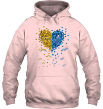 Load image into Gallery viewer, Los Angeles Chargers and Los Angeles Dodgers tiny hearts shaped fan shirt