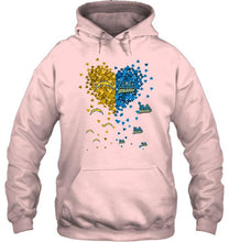 Load image into Gallery viewer, Los Angeles Chargers and UCLA Bruins tiny hearts shaped fan shirt
