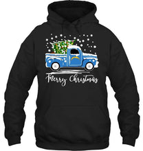 Load image into Gallery viewer, Los Angeles Chargers merry christmas christmas tree truck t shirt