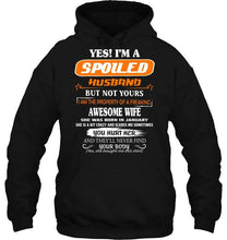Load image into Gallery viewer, Spoiled husband but not your property of awesome wife born in January T Shirt