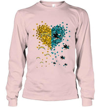 Load image into Gallery viewer, Los Angeles Chargers and San Jose Sharks tiny hearts shaped fan shirt