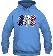 Load image into Gallery viewer, guitar headstock american flag 4th july independence day firework shirt