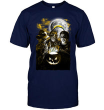 Load image into Gallery viewer, Los Angeles Chargers halloween freddy krueger jason michael myers fan shirt