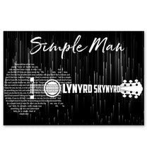 Load image into Gallery viewer, Simple man Lynyrd Skynyrd lyric guitar typography black layer poster