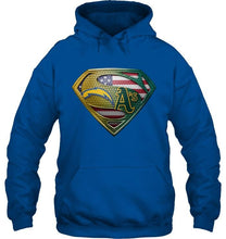 Load image into Gallery viewer, Los Angeles Chargers and Oakland Athletics superman american flag layer shirt