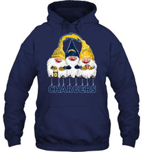Load image into Gallery viewer, Los Angeles Chargers norway christmas gnomies elves fan t shirt