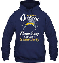 Load image into Gallery viewer, Los Angeles Chargers Queen classy sasy a bit smart asy shirt