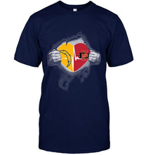 Load image into Gallery viewer, Los Angeles Chargers San Diego State Aztecs love heartbeat ripped shirt