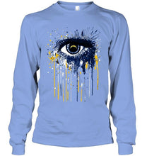 Load image into Gallery viewer, Los Angeles Chargers eye paint drop art style t shirt
