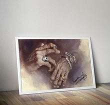 Load image into Gallery viewer, keith richards hands signed one of the best guitar player poster canvas