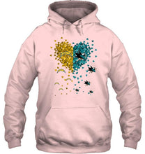 Load image into Gallery viewer, Los Angeles Chargers and San Jose Sharks tiny hearts shaped fan shirt