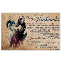Load image into Gallery viewer, Dragon wife to husband I love you always with my whole heart poster