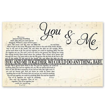 Load image into Gallery viewer, Dave Matthews Band You and me together we could do anything lyric guitar typography poster