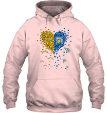 Load image into Gallery viewer, Los Angeles Chargers and San Jose State Spartans tiny hearts shaped fan shirt