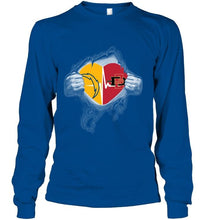 Load image into Gallery viewer, Los Angeles Chargers San Diego State Aztecs love heartbeat ripped shirt