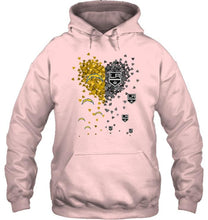 Load image into Gallery viewer, Los Angeles Chargers and Los Angeles Kings tiny hearts shaped fan shirt